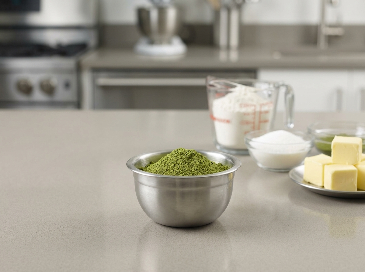 Matcha powder close-up