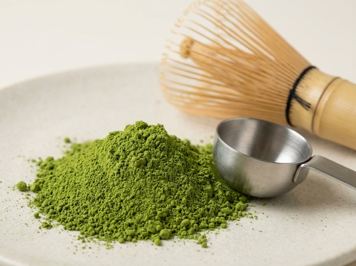 Matcha powder texture photo